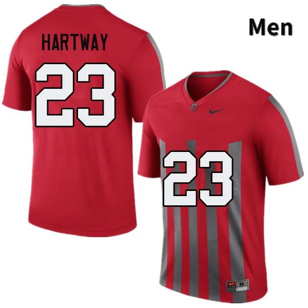 Ohio State Buckeyes Michael Hartway Men's #23 Throwback Authentic Stitched College Football Jersey